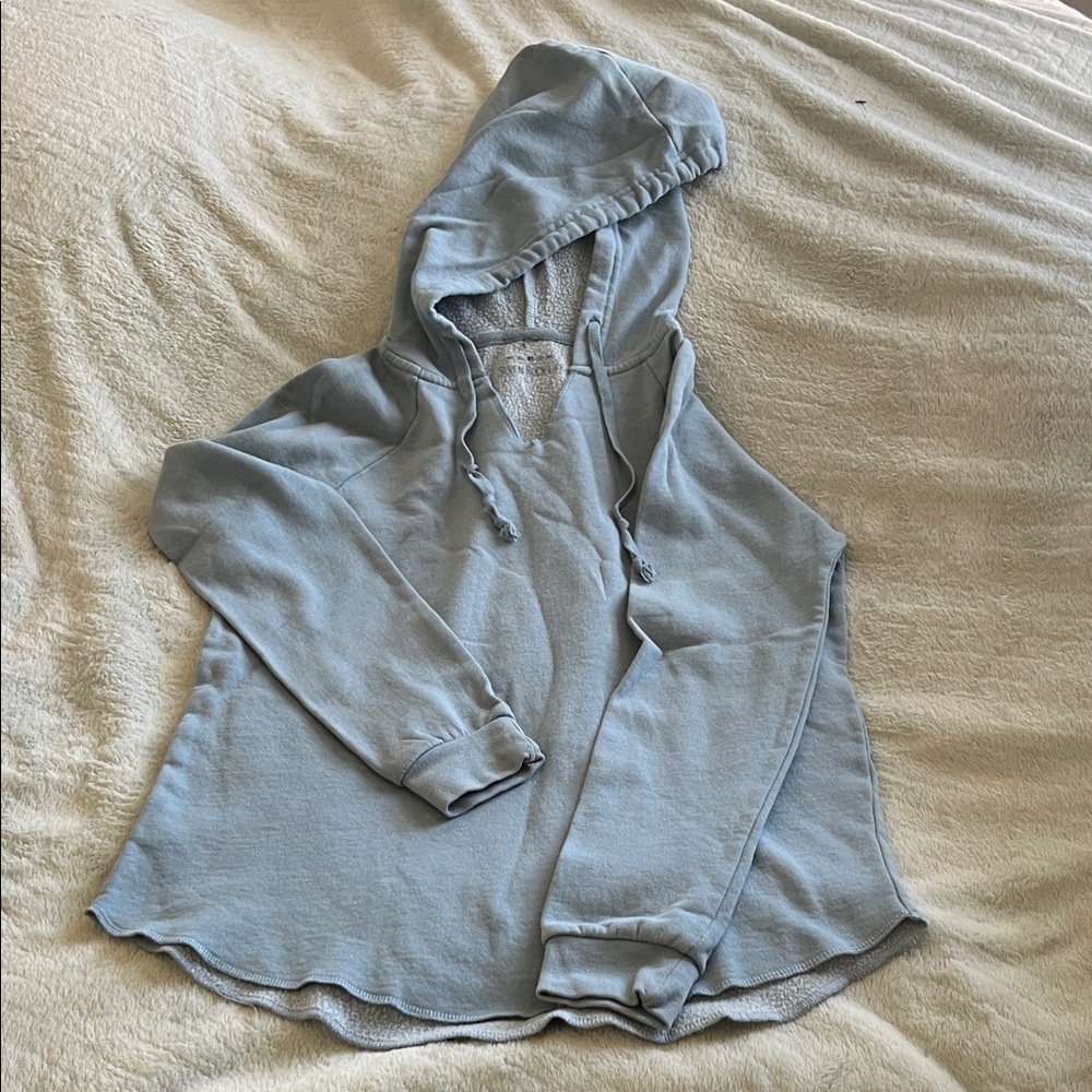 Women's Light Blue Hoodie Top